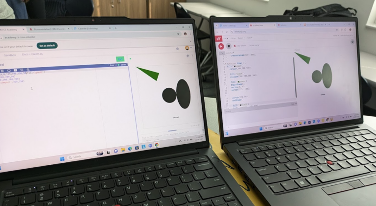 python left, p5.js right
